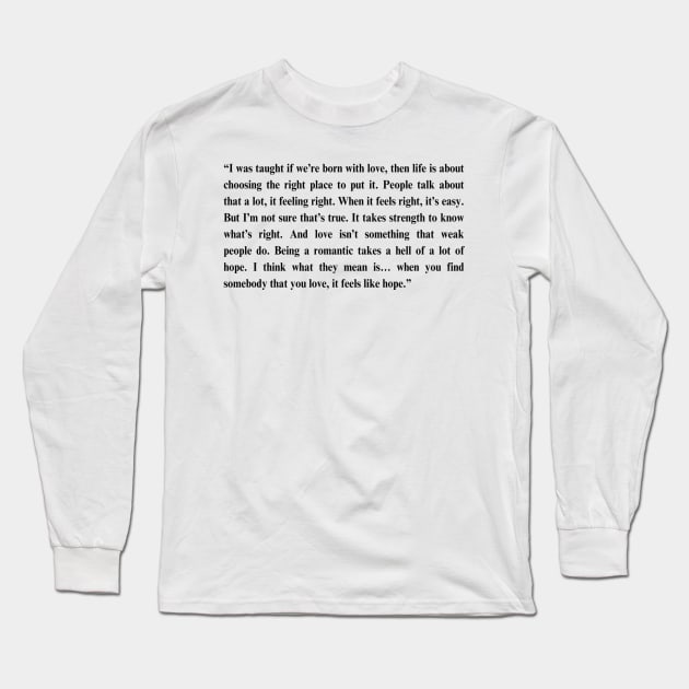 Fleabag Quote - Priest on love Long Sleeve T-Shirt by HeavenlyTrashy